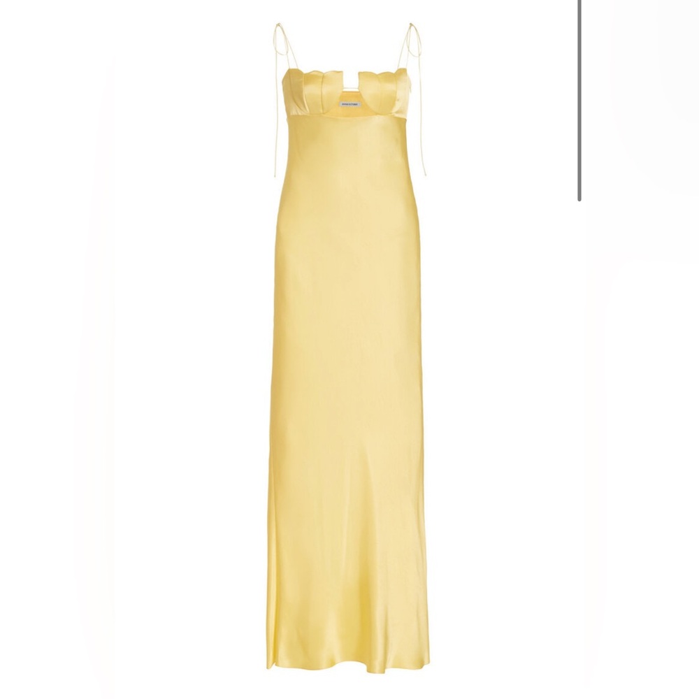 NWT Anna October Tulip Satin Maxi Dress